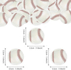 48 PCS Edible Baseball Cupcake Toppers Wafer Paper Sports Balls Cupcake Picks Edible Baseball Cupcake Decorations for Sports baseball Theme Baby Shower Kids Birthday Party Cake Decoration Supplies