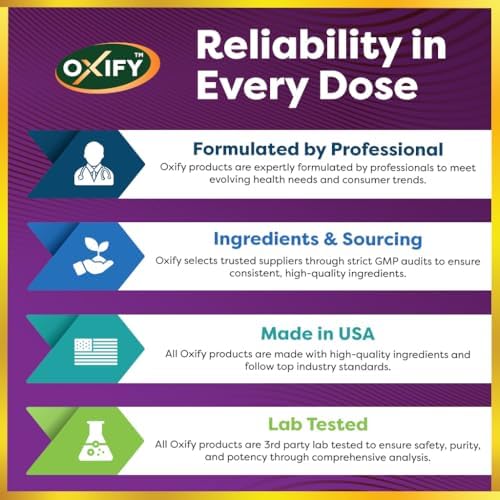 Oxify Iron 25 mg | 180 Tablets | Gluten-Free, Non-GMO | Supplement Made in USA