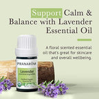 Pranarom USDA Certified Organic Lavender Essential Oil (5ml), 100% Pure Undiluted Therapeutic Grade from French Alps for Aromatherapy, Diffuser, Healthy Skin & Hair, Massage, Relaxation
