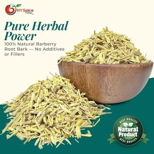 NY Spice Shop Barberry Root Bark - Cut & Sifted Dried Berberis Vulgaris Herb - Natural Plant-Based Ingredient Botanical Herb For Teas Tinctures & Herbal Blends (16 Ounce)