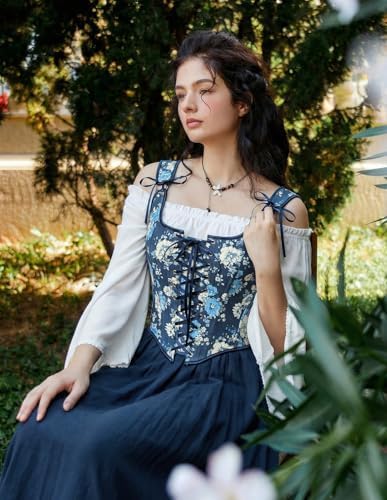 Scarlet Darkness Women Renaissance Corset Pirate Bustier Top Bodice Bodyshaper