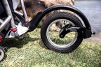 FreeWheel Wheelchair Attachment with Pneumatic Front Wheel Tire - Cool Wheelchair Accessories for Standard Frames and Standard Footrests (Black)