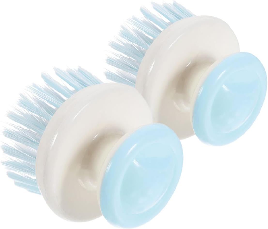 Zerodeko 2pcs Kitchen Dishwashing Brush with Handle, Mini Pot and Pan Scrub Brush, Plastic Bristles for Oil and Stain Removal, Household Cleaning Tool for Sink and Cookware