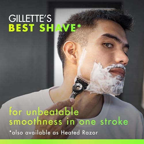 GilletteLabs with Exfoliating Bar by Gillette Razor for Men - 1 Handle, 4 Razor Blade Refills, Includes Premium Magnetic Stand
