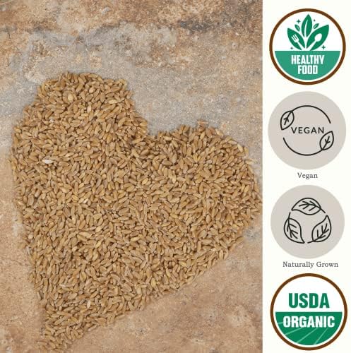 Be Still Farms Einkorn Farro Grain Organic (4.8 lb) - Einkorn Wheat Berries Bulk Whole Ancient Grains - Ideal for Soup, Flour, Bread - High in Fiber | USA Grown | USDA Certified | Vegan | Non-GMO