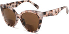 JM Classic Bifocal Reading Glasses Oversized Cateye Stylish Sunglasses Readers for Women
