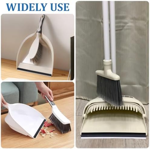 Housoutil Dustpan Rubber Lip Replacement Strips 4-Pack Durable Edge Repair Accessories for Garbage Shovels and Dustpans Easy Installation for Home and Office Cleaning Tools 10.23X0.78X0.11In