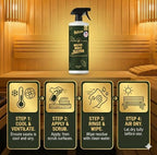 Sauna Wood Cleaner 32 oz | Made in the USA | Sauna Spray removes Stains, Sweat & Odors | Fast-Drying & Streak-Free Formula | Natural Wood Cleaner | Long Lasting