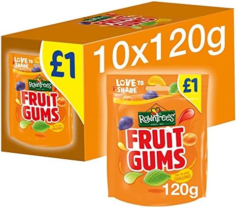 Rowntree's Fruit Gums 120g (Pack of 10)