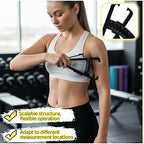 Professional High-Accuracy Body Fat Caliper with Dual Metric/Imperial Scale, Dual Scale Skinfold Measure for Men & Women - Easy, Portable Fat Percentage Tester, Home/Gym Use (Black)