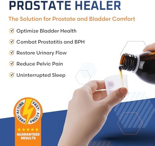 Ben's Natural Health Prostate Healer, Herbal Liquid Tincture for Prostate Support, Urinary Flow, and Bladder Health, 8 fl oz