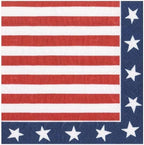 Caspari Red, White & Blue Paper Cocktail Napkins - 20 Per Package