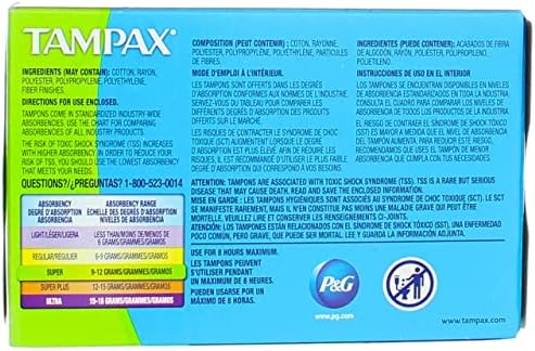 Tampax Flushable Super Tampons - 10 ct, Pack of 3