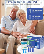Blood Glucose Test Strips, 50 Count Blood Sugar Test Strips and 50 lancets for Diabetes, Accurate, Auto Code, Compatible with All CAKRNPS Glucometer for Easy Blood Sugar Testing (No Monitor)