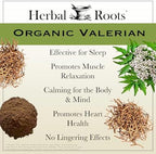 Herbal Roots Pure Organic Valerian Root Capsules - Non-Habit Forming with no Melatonin, Non-GMO - 60 Count Vegan Capsules, Herbal Supplement
