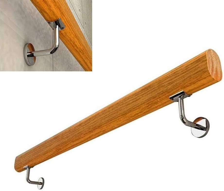 XingLi 30-600cm Wooden Handrails Non-Slip Pine Stair Handrails Home Kindergarten Guardrail Corridor Against The Wall Stair Handrail Indoor Villa Construction Loft Elderly Wooden Staircase Handrail