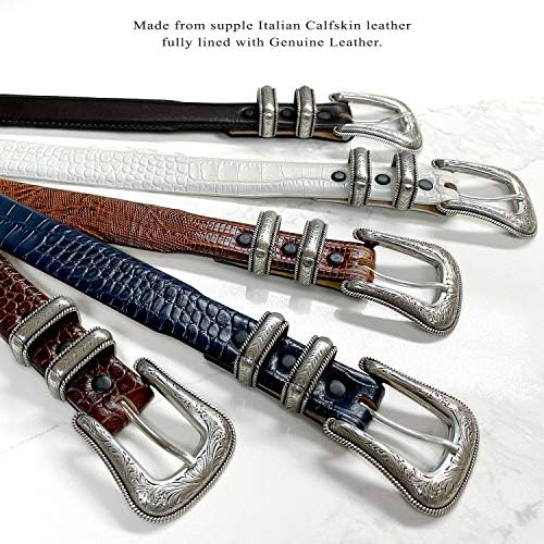 Brenton Genuine Full-Grain Cowhide Leather Dress Belt 1-1/8"(30mm) taper down to 1"(25mm) wide or Belt Strap only