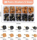 YEHAM 30 Pairs Women's High Heel Shoes Replacement Tips Pin, Round and Square Heel Repair Caps with 6" Heel Pliers for Repairing Shoes