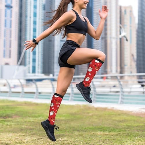 Compression Socks Knee High Circulation Support Socks For Women Men Athletic Running Work Hiking Cycling Travel