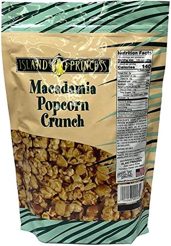 Island Princess Hawaiian Macadamia Nut Popcorn Crunch 16 oz. Bag