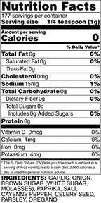 Zydeco Fire Cajun Seasoning Dust, 5 Ounce Canister (No MSG, Very Low Sodium Blend - All Natural Ingredients)
