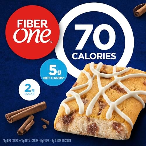 Fiber One 70 Calorie Soft Baked Bars, Cinnamon Coffee Cake, Mega Pack, 18 Ct, 16 oz