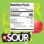 Chupa Chups SOUR Lollipops, Variety Pack, Lemon, Strawbery & Apple Flavored, Individually Wrapped Bulk Sour Candy Suckers for Adults & Kids, Bag of 25