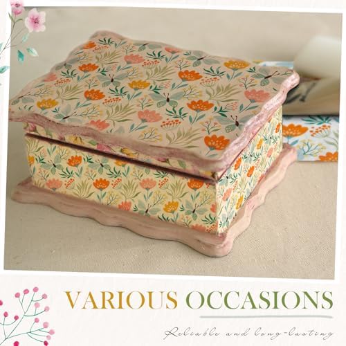 Crtiin 20 Pack Decoupage Napkins Floral Napkins Flower Cocktail Paper Decorative Toilet for Valentine's Day Birthday Party Beautiful Gorgeous, 20 Styles Each 6.5 Inches(Style 3)