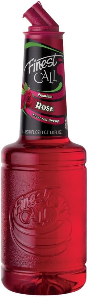 Finest Call Premium Rose Syrup, Drink Mix, 1 Liter Bottle (33.8 Fl Oz)