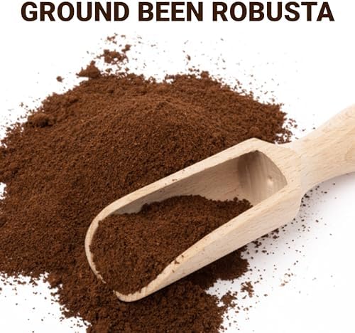 doanhdang - 17.6 Oz Premium Robusta Ground Bean Coffee, 100% Robusta Medium Roast, Rich Flavor for Espresso Shot and Brew, Origin from Vietnam, Ground Med Roast Beans
