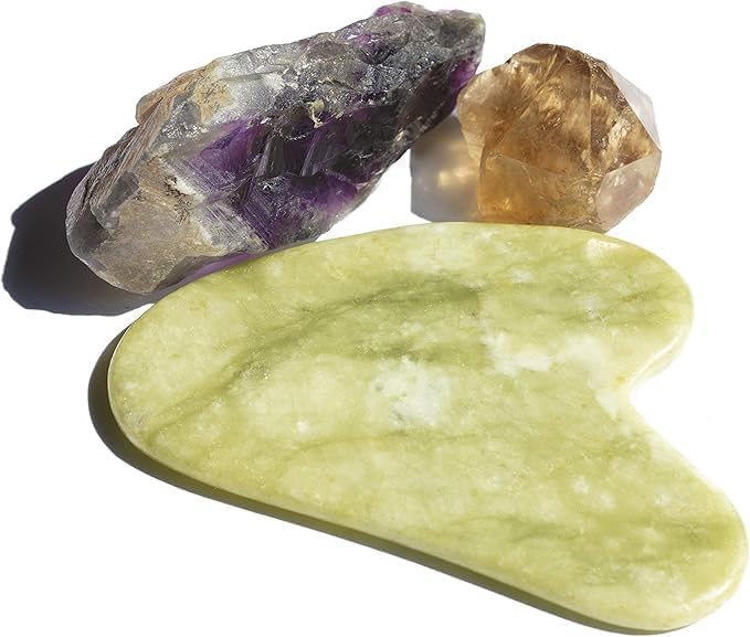 Gua Sha Massage Tool - Gua Sha Crystal Jade Plate for Skin Care,Face Back Massage Relaxation Therapy Trigger Point Therapy
