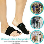 Vive Bunion Brace (Pair) - Big Toe Corrector Straightener with Splint - Hallux Valgus Pad, Joint Pain Relief, Alignment Treatment - Orthopedic Sleeve Foot Wrap Support for Men and Women (Black)