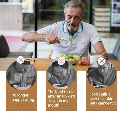 Rice Spoon, Anti-Shake Spoon, Anti-Shake gyroscopic Spoon, Disability Anti-Shake Feeding aid, for Myasthenia, Arthritis, Stroke, polio