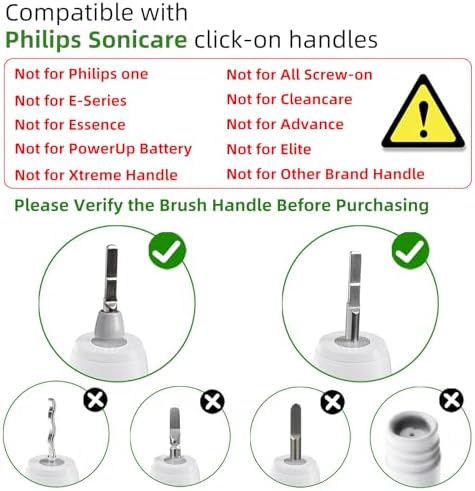 Bamboo Toothbrush Replacement Heads Compatible with Philips Sonicare, Soft Castor-Oil Biodegradable Bristles, Eco-Friendly Bamboo Handle, 4 Pack, Sustainable Daily Cleaning