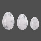 Undrilled Rose Quartz Yoni Egg Set Jade Eggs Obsidian Kegel Exercise Ball Yoni Eggs Exerciser,Rock Quartz