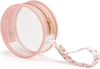 Itzy Ritzy Clear Pacifier Case with Clip Strap – Holds 2 Pacifiers – Portable Baby Pacifier Holder for Diaper Bag, Stroller & Travel Bag (Bow)