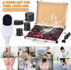 Hot Stones Massage Set 18 Pieces Basalt Hot Rocks Massage Rocks Kit Black Smooth Stones for Professional Home Spa Warming Relaxing Pain Relief, Constant 50°c (122°f)(Adjustable Temperature)