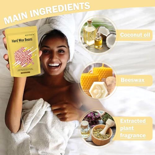 Wax Beads 2.2 lbs /1000g，Premium Hard Wax Beads for Coarse Hair, Refill Wax Beads for Hair Removal and Sensitive Skin Women, Work on Face, Brazilian, Bikini, Body (Multi Color)