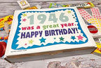 RETRO CANDY YUM ~ 1946 80th Birthday Gift Box of Nostalgic Retro Candy from Childhood for 80 Year Old Man or Woman Born 1946