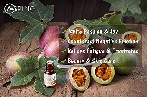 Passion Fruit Essential Oil - 100% Pure Organic Natural Plant (Passiflora edulis) Passion Fruit Oil for Diffuser, Aroma, Spa, Massage, Yoga, Perfume, 0.33oz