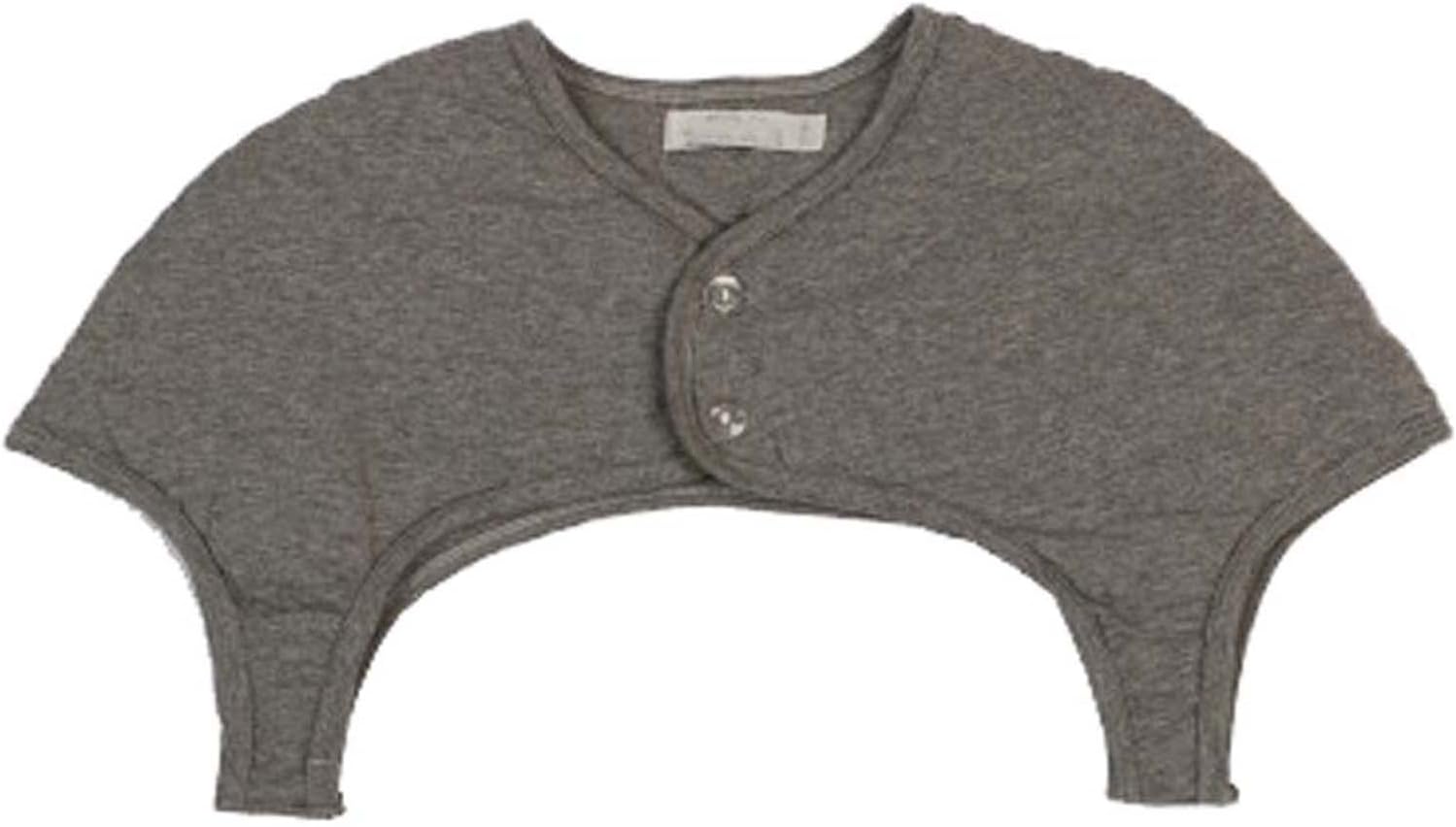 Thicker Shoulder Warmer for Back Neck and Shoulders Pain Relief Arthritis Relief, Keep Warmer Short-Sleeved Cotton Vest, Gery