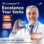 Moldable Silicone False Teeth Veneers, DIY Upper & Lower Temporary Dentures Kit for Women Men, Smile Fix at Home in Minutes,Comfortable and Reusable