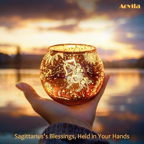 AOVILA Birthday Gifts for Women Sagittarius Candle Gift Set Christmas Valentines Mothers Day Graduation Anniversary Mom Friendship Her Sisiter Home Decor