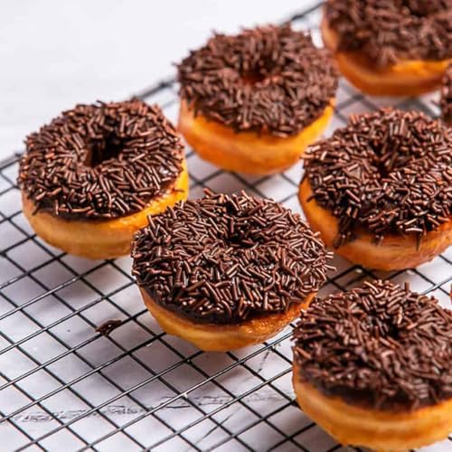 Chocolate Jimmies Sprinkles, Edible Brown Sprinkles for Baking Topping, Cupcakes, Cookies, Ice Cream & Cake Decorating, Christmas Halloween Year-Round Party Supplies