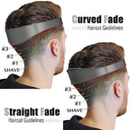 AOMGD Adjustable Hair Trimming Guide and Neckline Shaving Template,DIY Self Haircutting System, Shaving and Keeping a Clean and Straight Neck Hairline,Easy Use Tool Soft Portable (Grey)