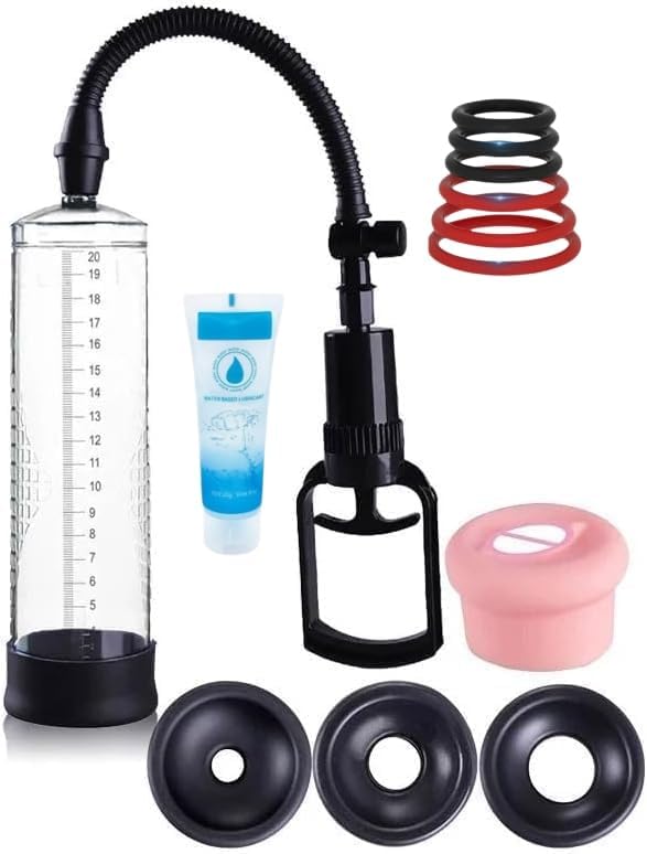 Men's Growth Pump Vacuum Pump penisen Largement Tool Male with Strong Suction Male Enlargement Pump Adjustable Men's Underwear Set Training Tools to Be a Bigger Men WQ1-1