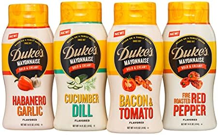 Duke’s Habanero Garlic Flavored Mayonnaise Squeeze Bottle – Spicy & Bold, 14 Ounce (Pack of 1)