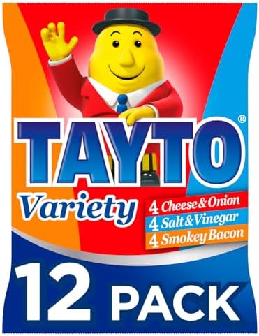 Tayto Variety 12 pack Crisps from Ireland 12 x 25g by Tayto
