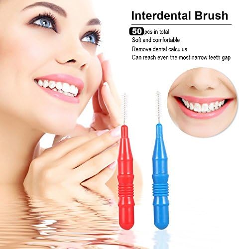 Interdental Brush (50 Counts) River Lake Toothpick Cleaners,Tooth Flossing Head Oral Dental Hygiene Brush,Tooth Cleaning Tool