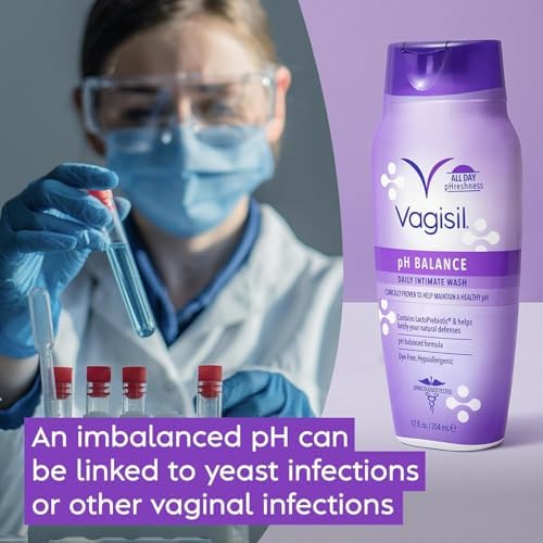 Vagisil Feminine Wash for Intimate Area Hygiene, pH Balance, Gynecologist Tested, Hypoallergenic, 12 oz, (Pack of 3)